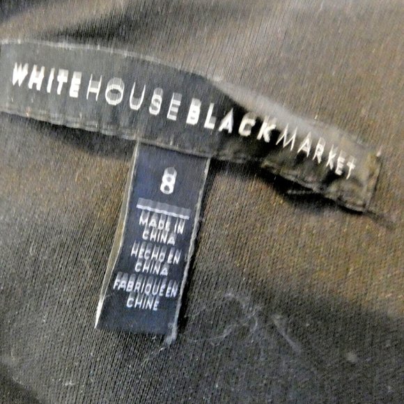 WHBM Dress size 8 Black Glitter Accent Sleeveless Shift Business Office Party - Picture 8 of 11